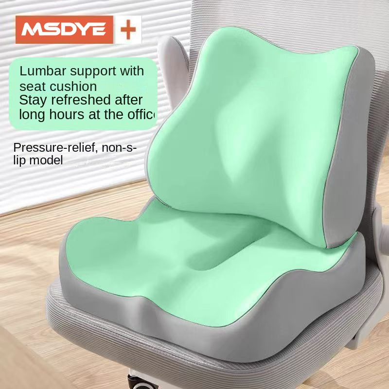 Office Chair Lumbar Support Pillow, Memory Foam Seat Cushion for Long Sitting, Car and Desk Use, Student Classroom Backrest Pad